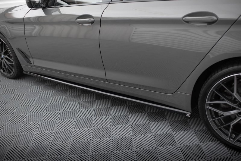 Maxton Seitenschweller Ansatz BMW 5er G30 / G31 Facelift schwarz Hochglanz BM-5-G31F-SD1-G