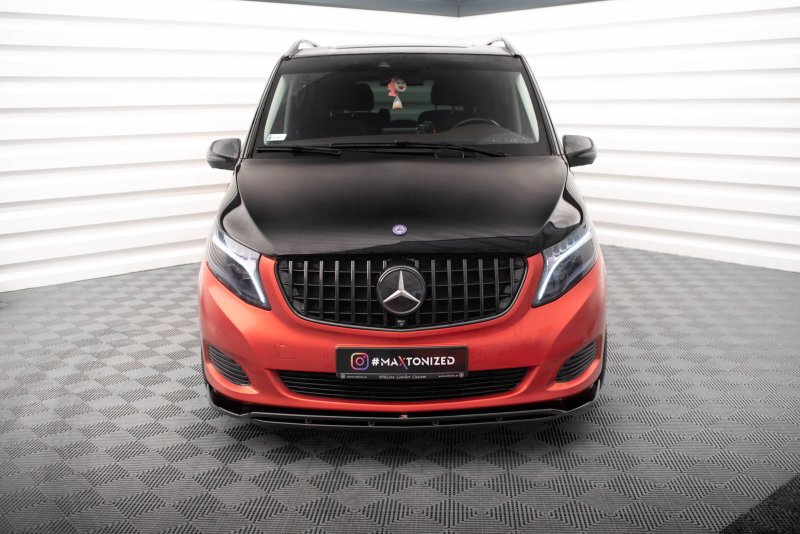 Maxton Front Ansatz V.4 für Mercedes-Benz V-Klasse W447 schwarz Hochglanz ME-V-447-FD3G+FD3R-G