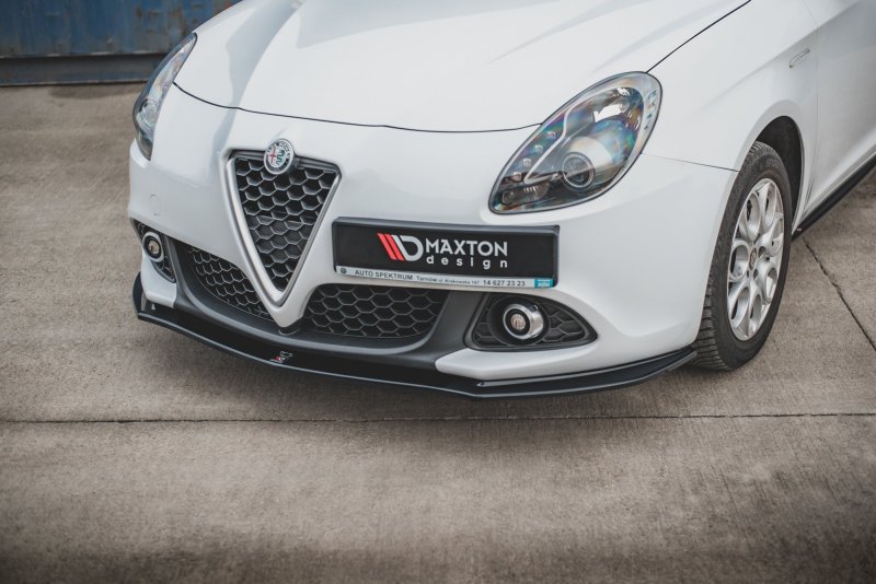 Maxton Front Ansatz V.1 für Alfa Romeo Giulietta Facelift schwarz Hochglanz AL-GU-1F-FD1-G