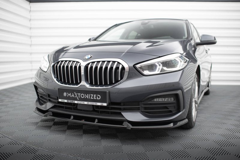 Maxton Front Ansatz V.1 BMW 1er F40 schwarz Hochglanz BM-1-40-FD1-G