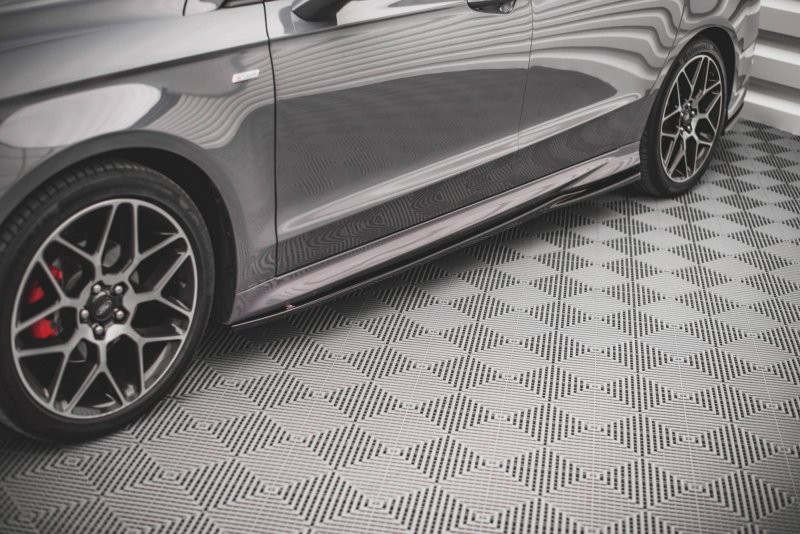 Maxton Seitenschweller Ansatz für Ford Mondeo ST-Line Mk5 Facelift schwarz Hochglanz FO-MO-5F-STLINE-SD1-G