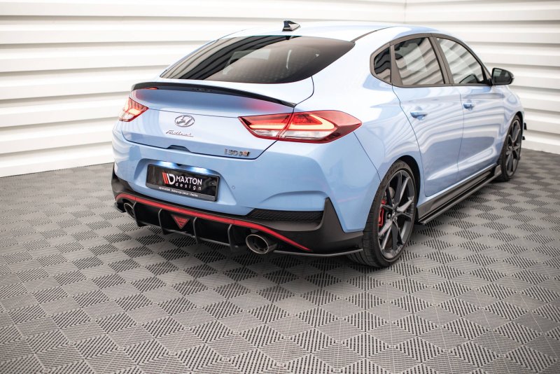 Maxton Street Pro Heck Ansatz Flaps Diffusor für Hyundai I30 N Fastback Mk3 Facelift HYI303NFBCNC-RSD1B