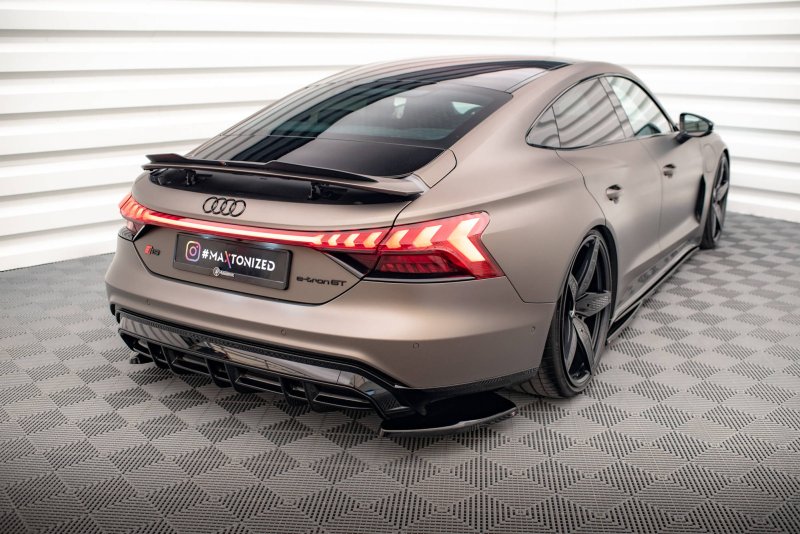 Maxton Heck Ansatz Flaps Diffusor V.1 für Audi e-Tron GT / RS GT Mk1 schwarz Hochglanz AU-ETRON-1-RS-RSD1-G