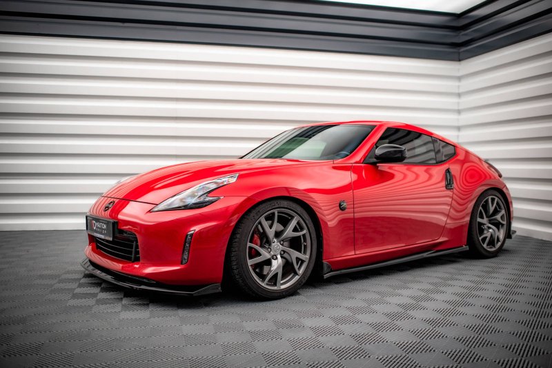 Maxton Seitenschweller Ansatz für V.2 für Nissan 370Z  schwarz Hochglanz NI-370F-SD1-G