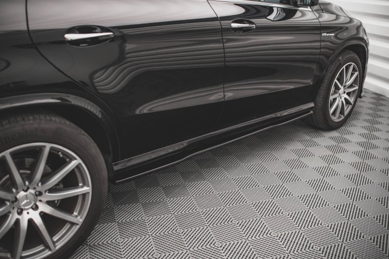Maxton Seitenschweller Ansatz für Mercedes-Benz GLE Coupe 63 AMG C292 schwarz Hochglanz ME-GLE-C292-AMG-SD1-G