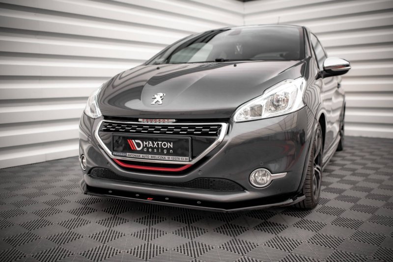 Maxton Front Ansatz V.1 für Peugeot 208 GTi Mk1 schwarz Hochglanz PE-208-1-GTI-FD1-G