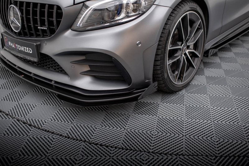 Maxton Front Flaps Mercedes-AMG C43 Coupe / Cabrio C205 Facelift / A205 Facelift schwarz Hochglanz MEC205F43CCNC-FSF1-G