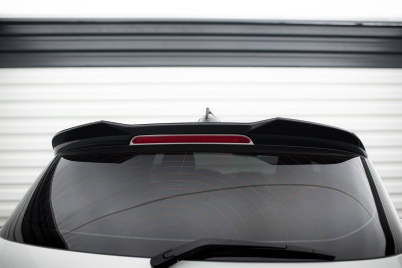 Maxton Spoiler CAP Abrisskante 3D BMW 1er M-Paket / M140i / Standard F20 schwarz Hochglanz BM-1-F20F-M-CAP3D1-G