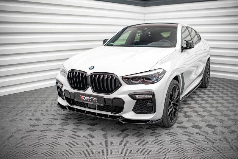 Maxton Front Ansatz V.1 für BMW X6 M-Paket G06 schwarz Hochglanz BM-X6-06-MPACK-FD1-G