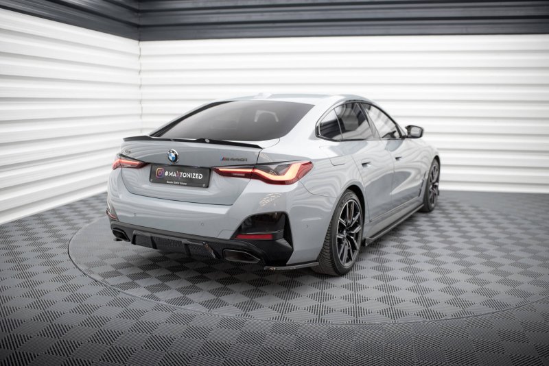 Maxton Heck Ansatz Flaps Diffusor V.1 BMW M440i Gran Coupe G26 schwarz Hochglanz BM-4-G26-MPACK-GC-RSD3-G