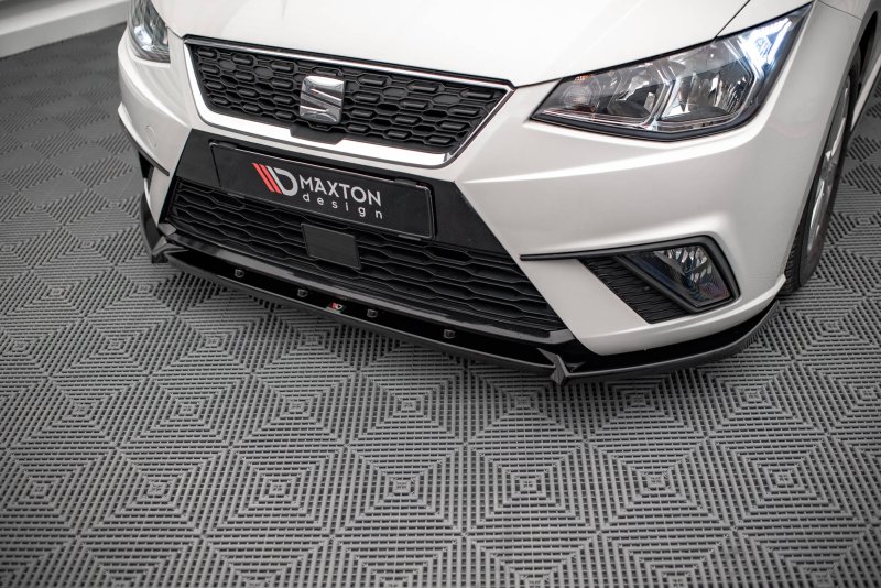 Maxton Front Ansatz V.1 für Seat Ibiza FR/ Standard Mk5 schwarz Hochglanz SE-IB-5-FD1-G
