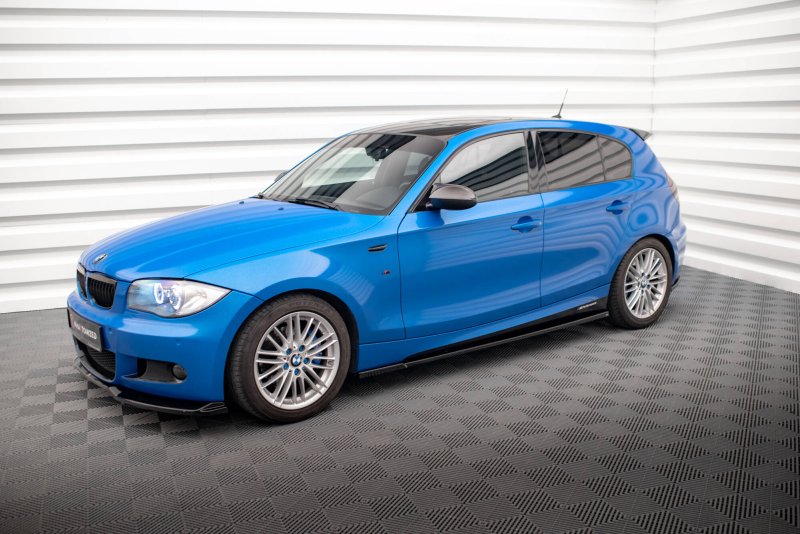 Maxton Seitenschweller Ansatz BMW 1er M-Paket E87 Facelift schwarz Hochglanz BM-1-87F-MPACK-SD1-G