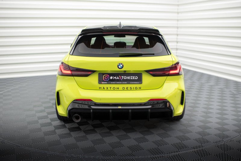 Maxton Diffusor Heck Ansatz V.3 BMW 1er F40 M-Paket (Ausführung mit einseitigem Doppelauspuffendrohr) BM-1-40-MPACK-RS3GO_