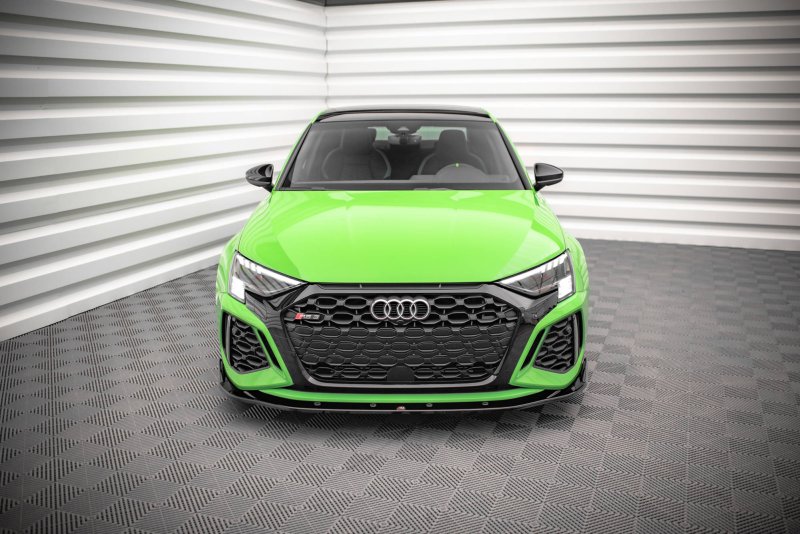 Maxton Front Ansatz V.2 für Audi RS3 8Y schwarz Hochglanz AU-RS3-8Y-S-FD2-G