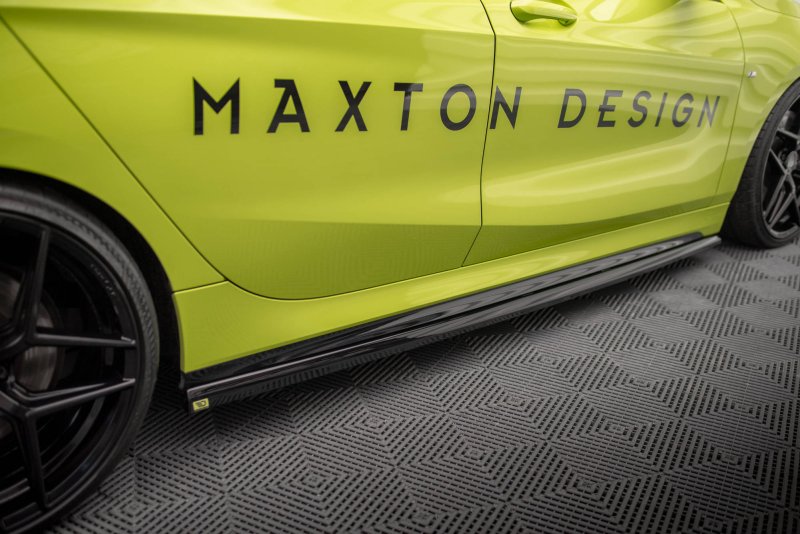 Maxton Seitenschweller Ansatz für V.4 BMW 1er F40 M-Paket/ M135i  schwarz Hochglanz BM-1-40-M-SD2-G