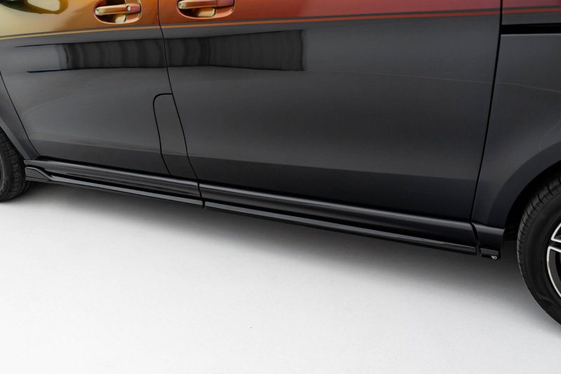Maxton Seitenschweller Ansatz Mercedes-Benz V-Klasse Long AMG-Line W447 schwarz Hochglanz ME-V-447F2-AMGLINE-SD1A+B+C-G
