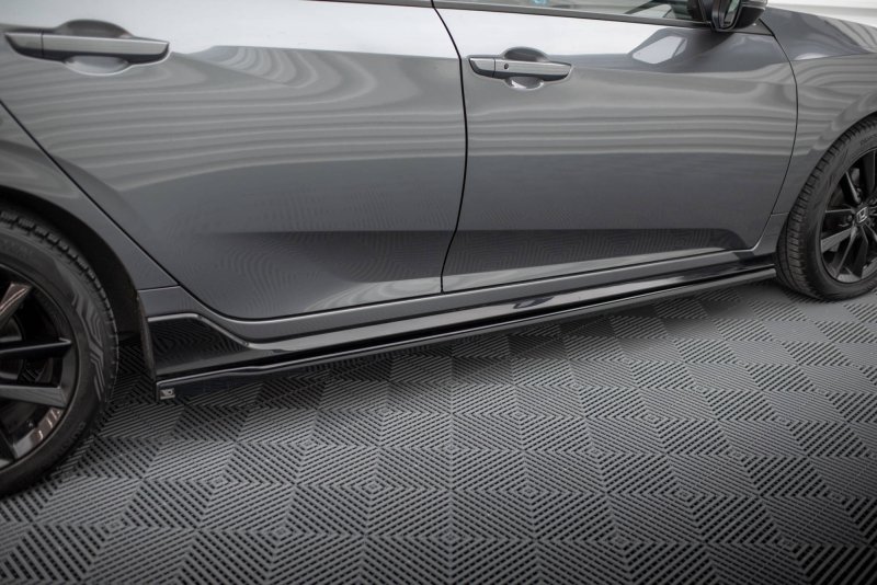 Maxton Seitenschweller Ansatz für Honda Civic Sport Mk 10 schwarz Hochglanz HO-CI-10-SPORT-SD1-G