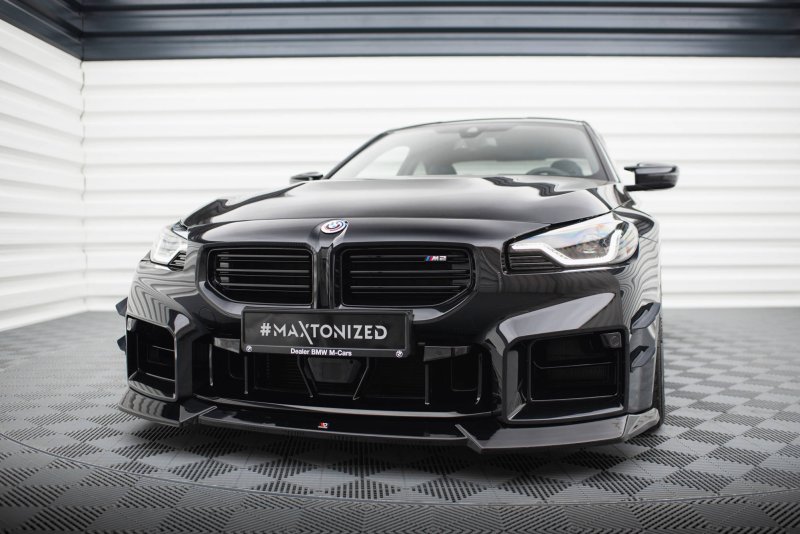 Maxton Front Ansatz V.2 für BMW M2 G87 schwarz Hochglanz BM-M2-G87-FD2-G