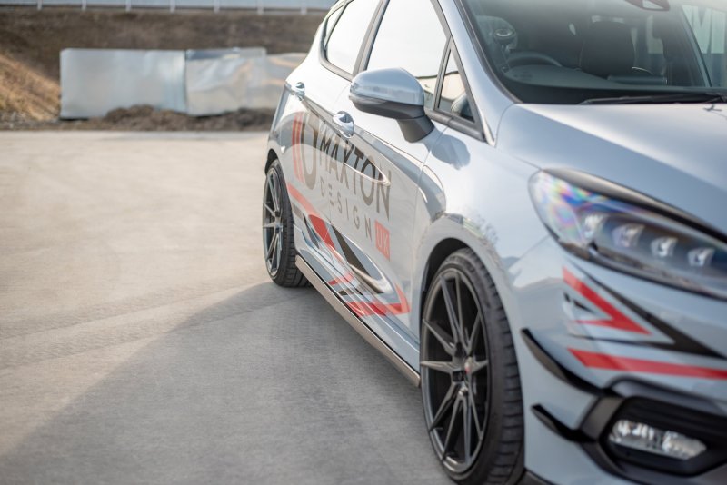 Maxton Seitenschweller Ansatz für V.2 für Ford Fiesta Mk8 ST / ST-Line schwarz Hochglanz FO-FI-8-ST-SD1-G