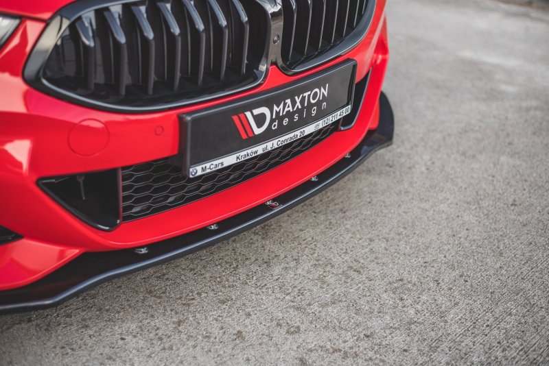 Maxton Front Ansatz V.1 für BMW 8 Coupe G15 / 8 Gran Coupe M Paket G16 schwarz Hochglanz BM-M850-G15-FD1-G
