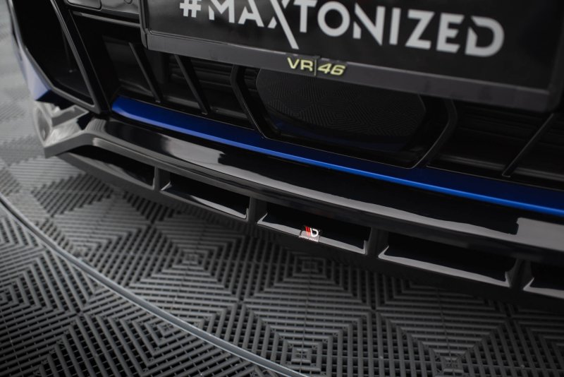 Maxton Front Ansatz V.1 BMW X5 M-Paket G05 Facelift schwarz Hochglanz BM-X5-05F-MPACK-FD1G+FD1R-G