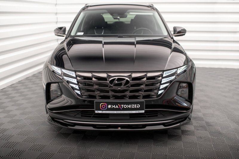 Maxton Front Ansatz V.1 für Hyundai Tucson Mk4 schwarz Hochglanz HY-TU-4-FD1-G
