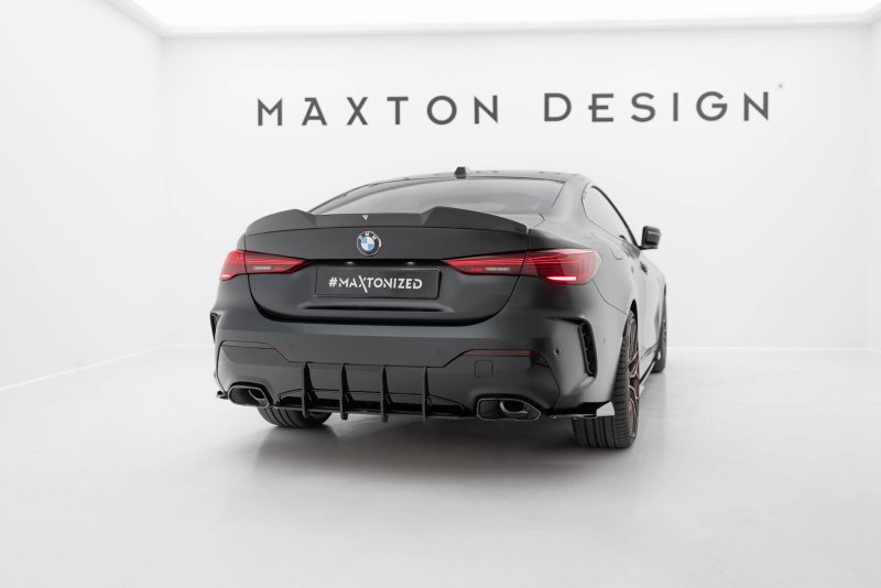 Maxton Hintere Seiten Flaps BMW M440i G22 / G23 / G22 Facelift / G23 Facelift schwarz Hochglanz BM4G22MPACKCNC-RSF2-G