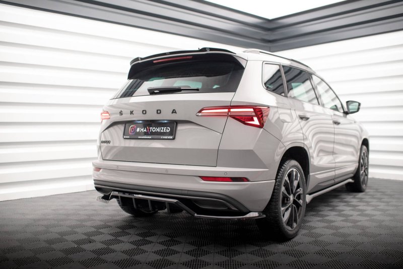 Maxton Spoiler CAP für Skoda Karoq Sportline Mk1 Facelift schwarz Hochglanz SK-KA-1F-SL-CAP1-G