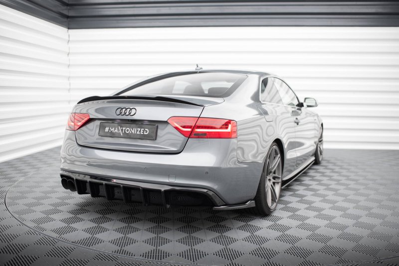 Maxton Diffusor Heck Ansatz Audi A5 S-Line Coupe / Sportback 8T Facelift (Einseitige Doppelauspuffversion) AU-S5-1F-RS1GOO_