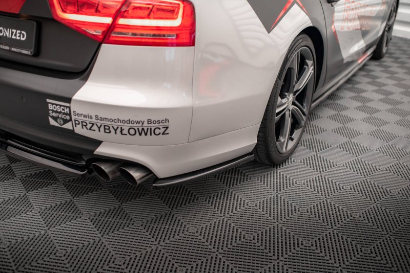 Maxton Heck Ansatz Flaps Diffusor für Audi S8 D4 schwarz Hochglanz AU-A8-D4-SLINE-RSD1-G