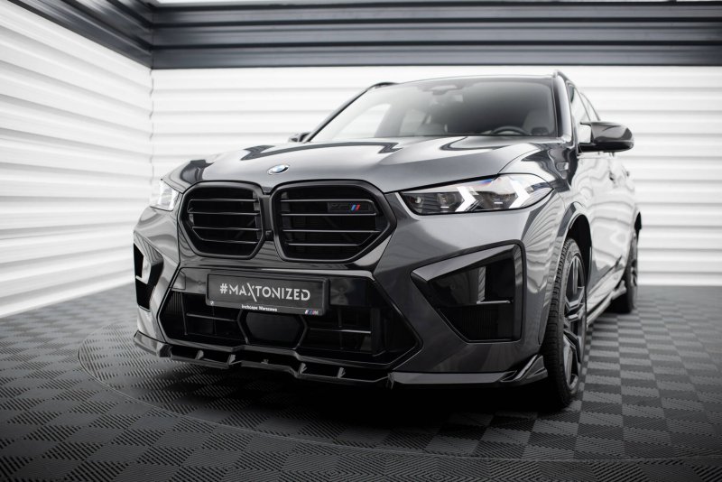 Maxton Front Ansatz V.1 BMW X5 M F95 Facelift schwarz Hochglanz BM-X5M-F95F-FD1-G