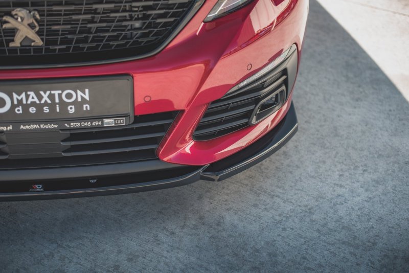 Maxton Front Ansatz V.2 für Peugeot 308 GT Mk2 Facelift schwarz Hochglanz PE-308-2F-GT-FD2-G