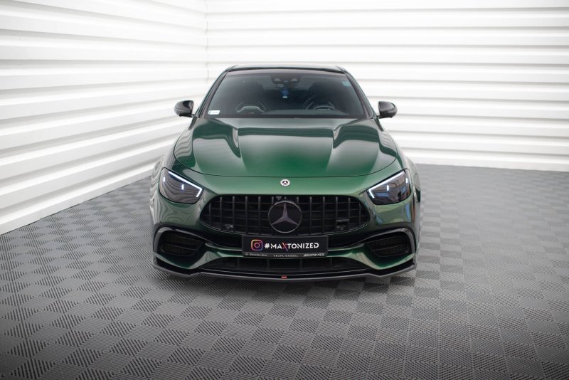 Maxton Front Ansatz V.1 Mercedes-AMG E63 W213 Facelift schwarz Hochglanz ME-E-213F-63-FD1-G