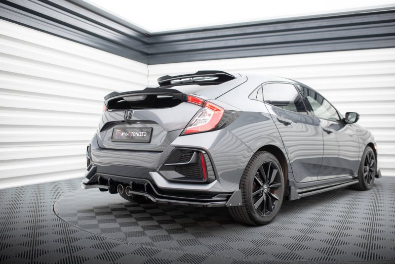 Maxton Mittlerer Diffusor Heck Ansatz DTM Look für + Flaps Honda Civic Sport Mk 10 Facelift HO-CI-10-SPORT-RSD1G+RD1G+RSF1B