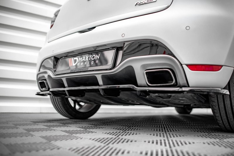 Maxton Mittlerer Cup Diffusor Heck Ansatz Renault Clio RS Mk4 schwarz Hochglanz RE-CL-4-RS-RD1G+RD2-G