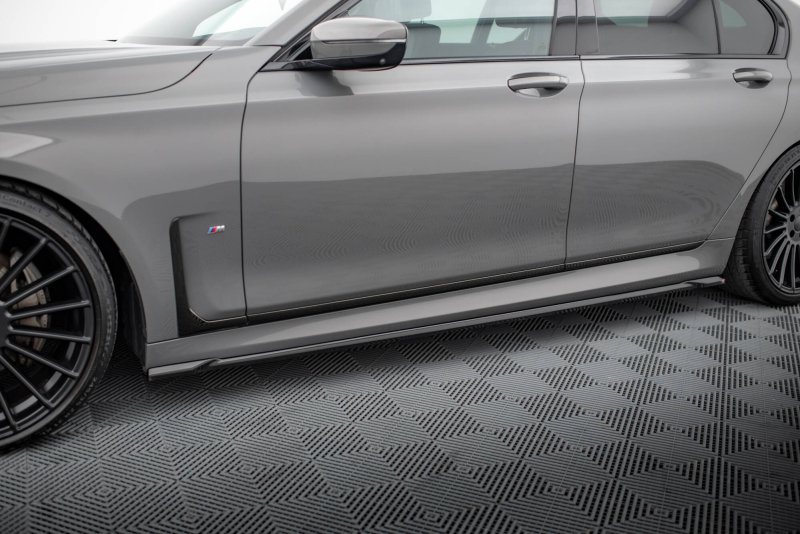 Maxton Seitenschweller Ansatz V.2 BMW 7 M-Paket G11 schwarz Hochglanz BM-7-11F-MPACK-SD2-G