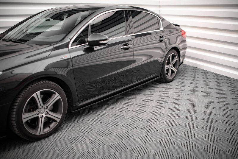Maxton Seitenschweller Ansatz für Peugeot 508 GT Mk1 Facelift schwarz Hochglanz PE-508-1F-GT-SD1-G