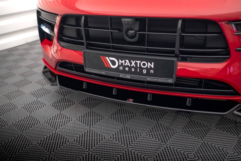 Maxton Front Ansatz V.1 für Porsche Macan Mk1 Facelift schwarz Hochglanz PO-MA-1F-FD1-G