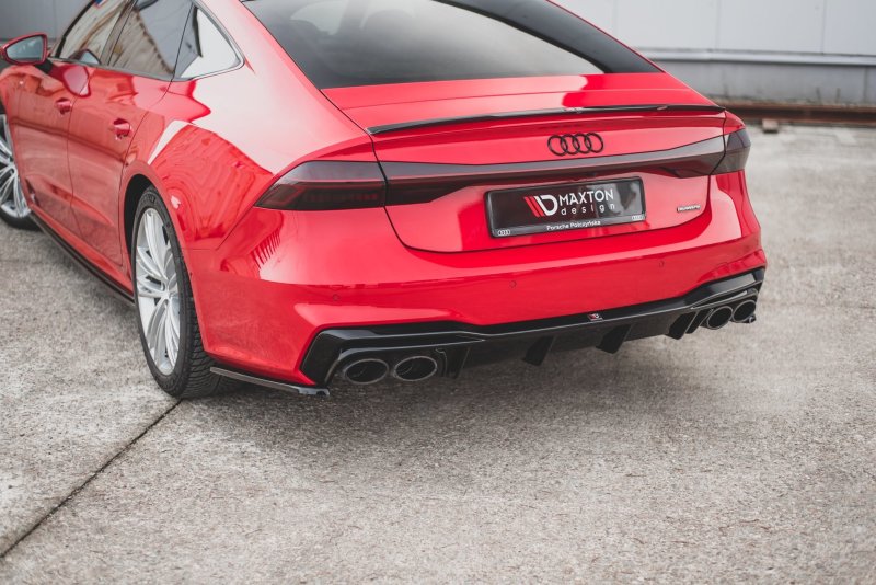 Maxton Heck Ansatz Flaps Diffusor für Audi S7 C8 schwarz Hochglanz AU-A7-C8-SLINE-RSD1-G