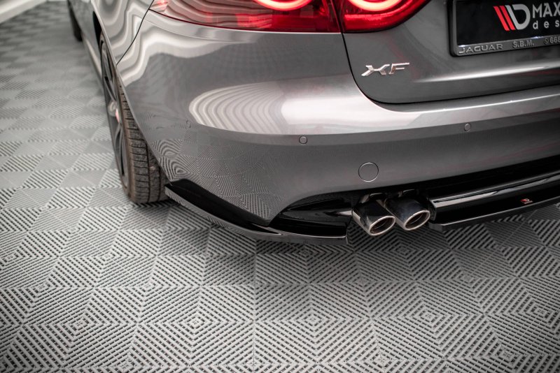 Maxton Heck Ansatz Flaps Diffusor für Jaguar XF R-Sport Mk2 schwarz Hochglanz JA-XF-2-RSPORT-RSD1-G