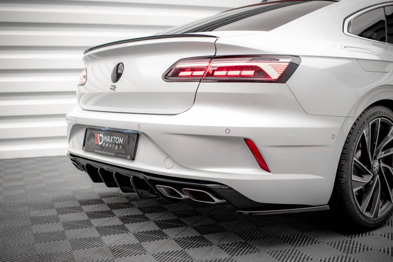 Maxton Diffusor Heck Ansatz für Volkswagen Arteon R schwarz Hochglanz VW-AR-1F-R-RS1-G