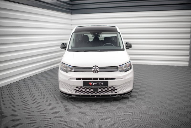 Maxton Front Ansatz V.2 für Volkswagen Caddy Mk5 schwarz Hochglanz VW-CA-5-FD2-G