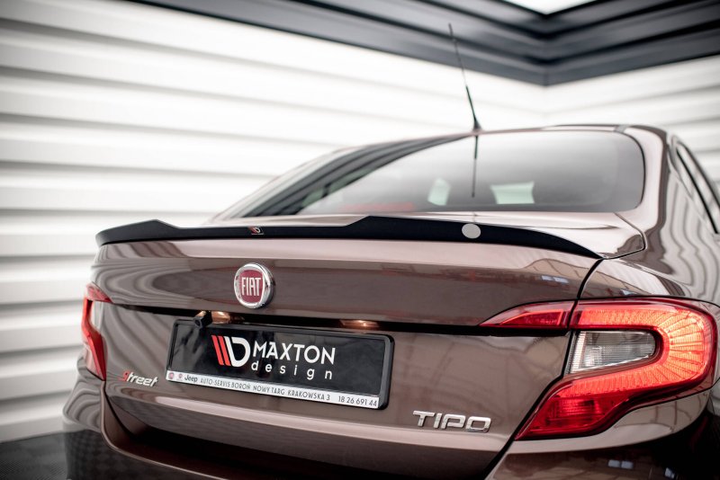 Maxton Spoiler CAP Abrisskante Fiat Tipo S Limousine Mk1 schwarz Hochglanz FI-TI-1-S-CAP1-G