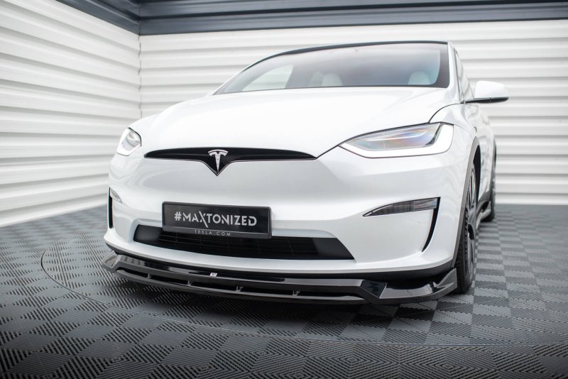 Maxton Front Ansatz V.1 Tesla Model X Mk1 Facelift schwarz Hochglanz TE-MODELX-1F-FD1G+FD1R-G