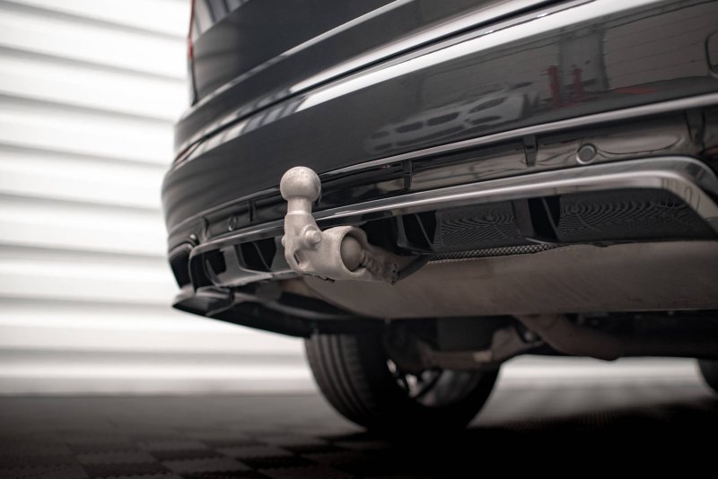 Maxton Mittlerer Diffusor Heck Ansatz DTM Look für Volvo XC90 R-Design Mk2 Facelift schwarz Hochglanz VO-XC90-2F-RDESIGN-RD1G+RD2-G