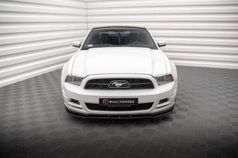 Maxton Front Ansatz für Ford Mustang Mk5 Facelift schwarz Hochglanz FO-MU-5-FD1-G