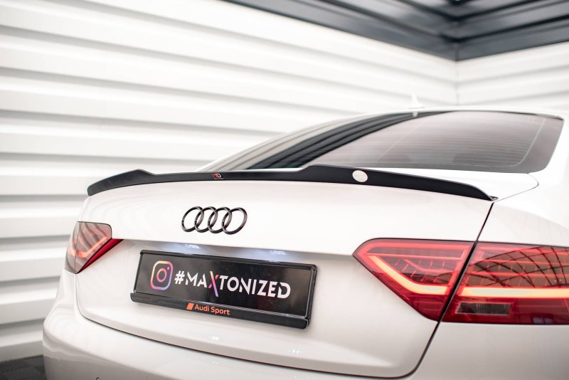 Maxton Spoiler CAP V.2 für Audi A5 / A5 S-Line / S5 Coupe 8T schwarz Hochglanz AU-A5-1F-CAP1-G
