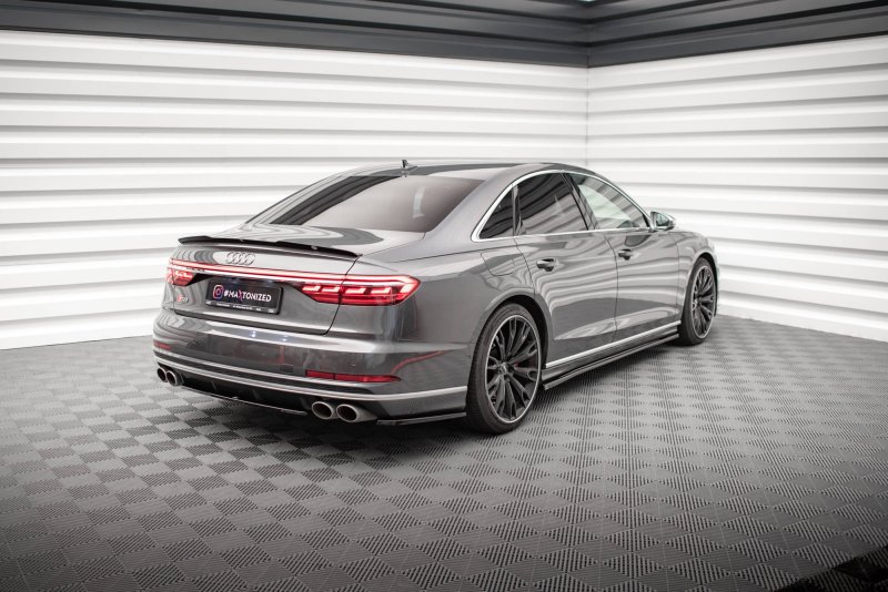 Maxton Mittlerer Diffusor Heck Ansatz für Audi S8 D5 schwarz Hochglanz AU-S8-D5-RD1-G
