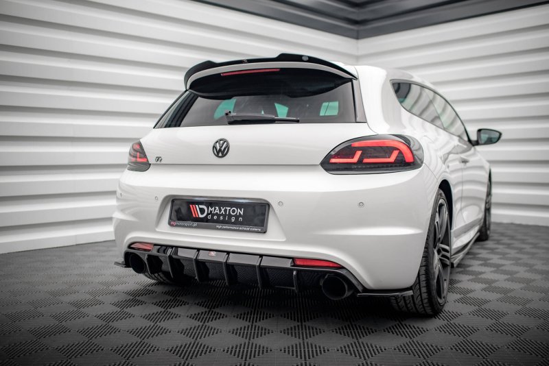 Maxton Diffusor Heck Ansatz V.1 VW Scirocco R Mk3 schwarz Hochglanz VW-SC-3-R-RS1-G