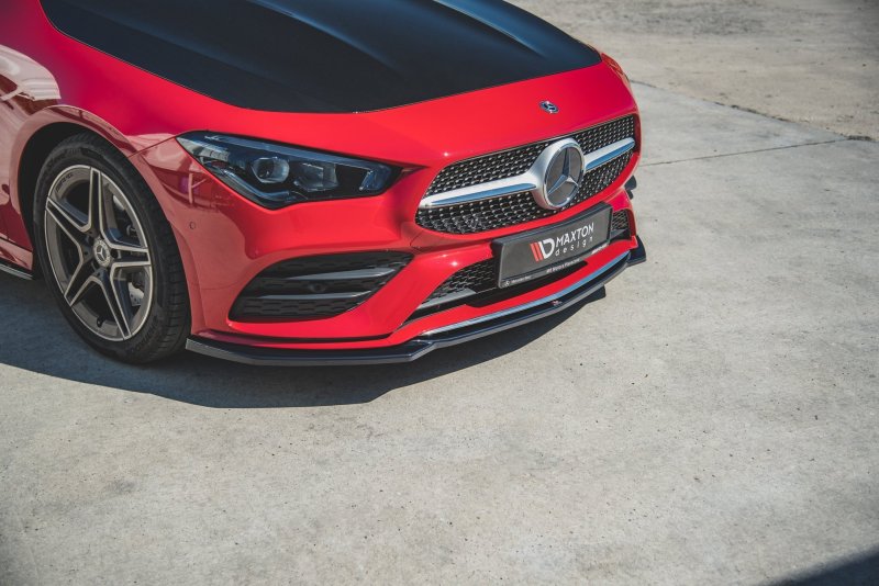 Maxton Front Ansatz V.1 für Mercedes-Benz CLA AMG-Line C118 schwarz Hochglanz ME-CLA-118-AMGLINE-FD1-G
